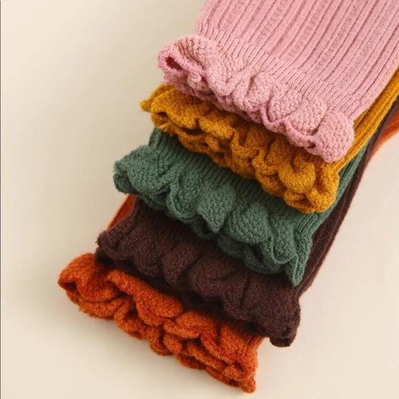 Women’s 5 Pairs Frill Trim Socks - Picture 3 of 3